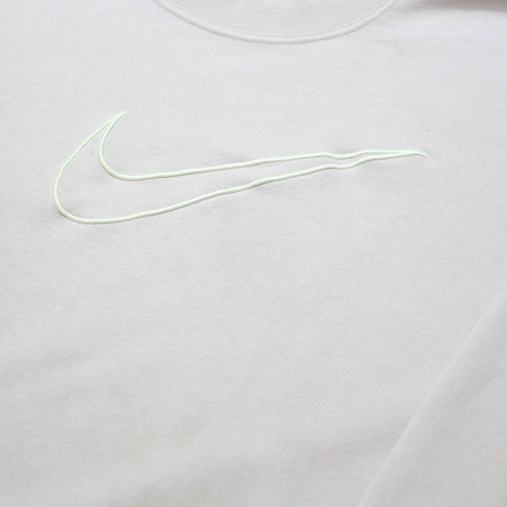 NIKE Womens White Crew Neck S Cotton Blend Sweatshirt Sports Casual Pullover