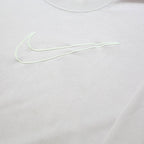 NIKE Womens White Crew Neck S Cotton Blend Sweatshirt Sports Casual Pullover