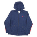 ADIDAS Mens Blue & Red Hooded Track Jacket M Nylon Zip Casual Sportswear