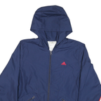 ADIDAS Mens Blue & Red Hooded Track Jacket M Nylon Zip Casual Sportswear