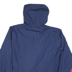 ADIDAS Mens Blue & Red Hooded Track Jacket M Nylon Zip Casual Sportswear