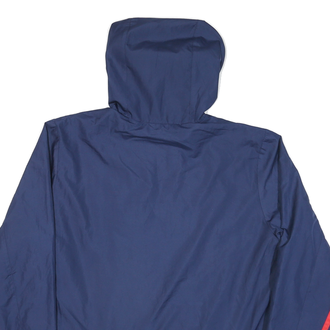 ADIDAS Mens Blue & Red Hooded Track Jacket M Nylon Zip Casual Sportswear