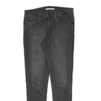 LEVI'S 710 Womens Slim Black Denim Raw Cotton Blend Jeans W28 L30 Skinny Fit