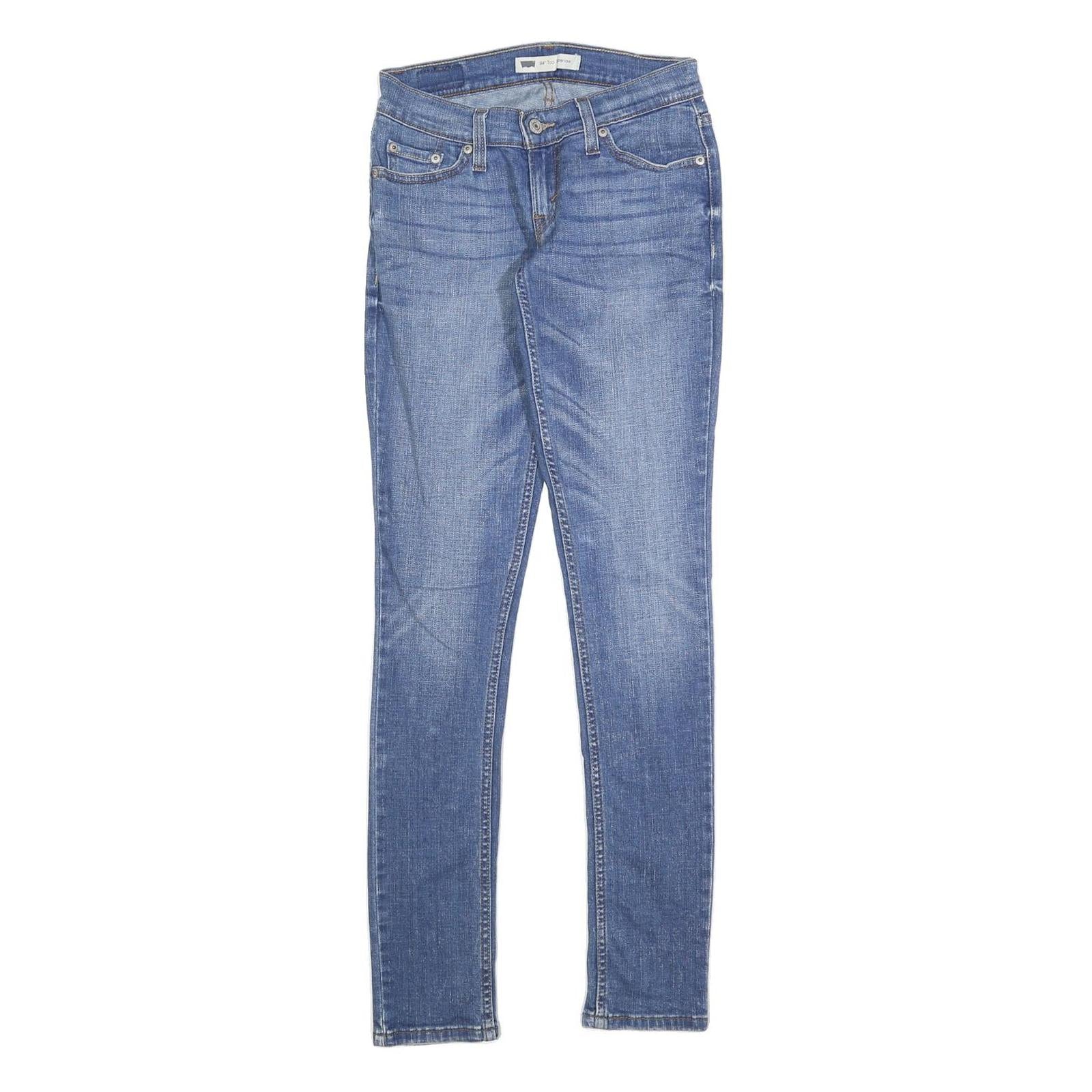 LEVI'S Womens Slim Blue Denim Slim Jeans 524 W24 L32 Stretch Cotton Blend