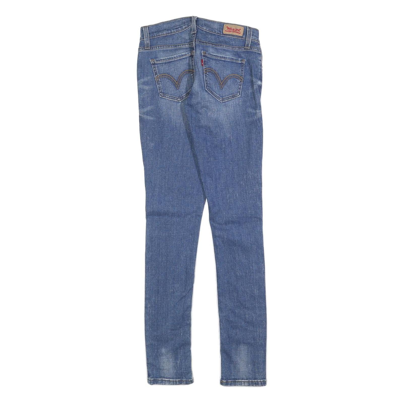 LEVI'S Womens Slim Blue Denim Slim Jeans 524 W24 L32 Stretch Cotton Blend