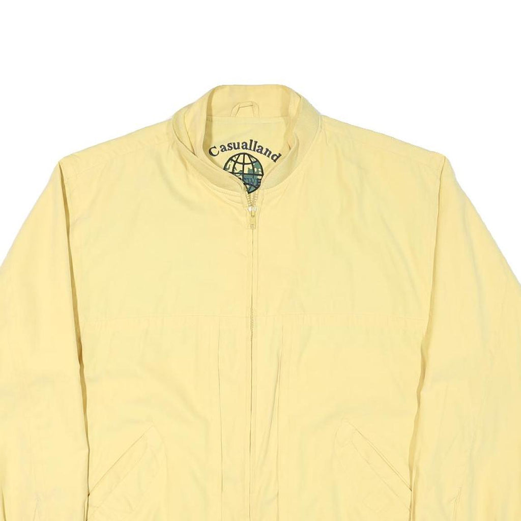 CASUALLAND Mens Yellow Casual Jacket L Polyester Blend Plain Zip Closure