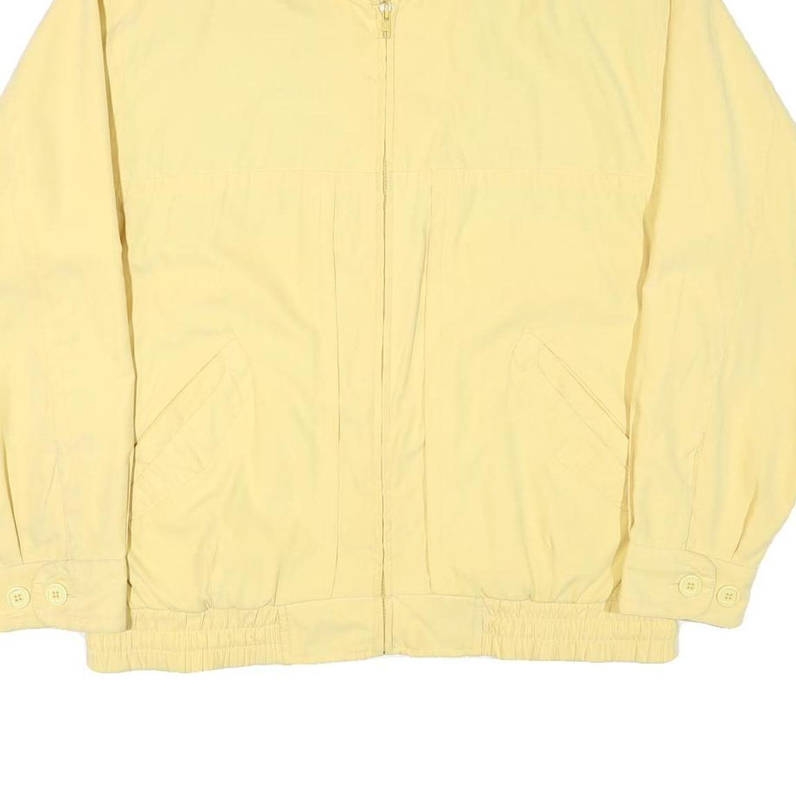 CASUALLAND Mens Yellow Casual Jacket L Polyester Blend Plain Zip Closure
