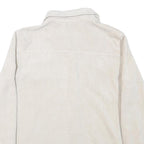 PIECES Womens Beige Cotton Blend Button Jacket M Corduroy Plain Stylish Relaxed