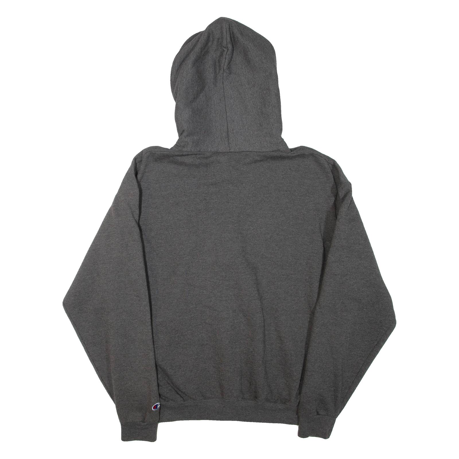 CHAMPION Oregon Tech Mens Grey Hoodie Full Zip USA L