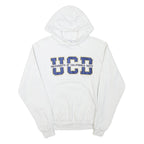 CHAMPION Mens White University Of California Davis Pullover Hoodie S Cotton