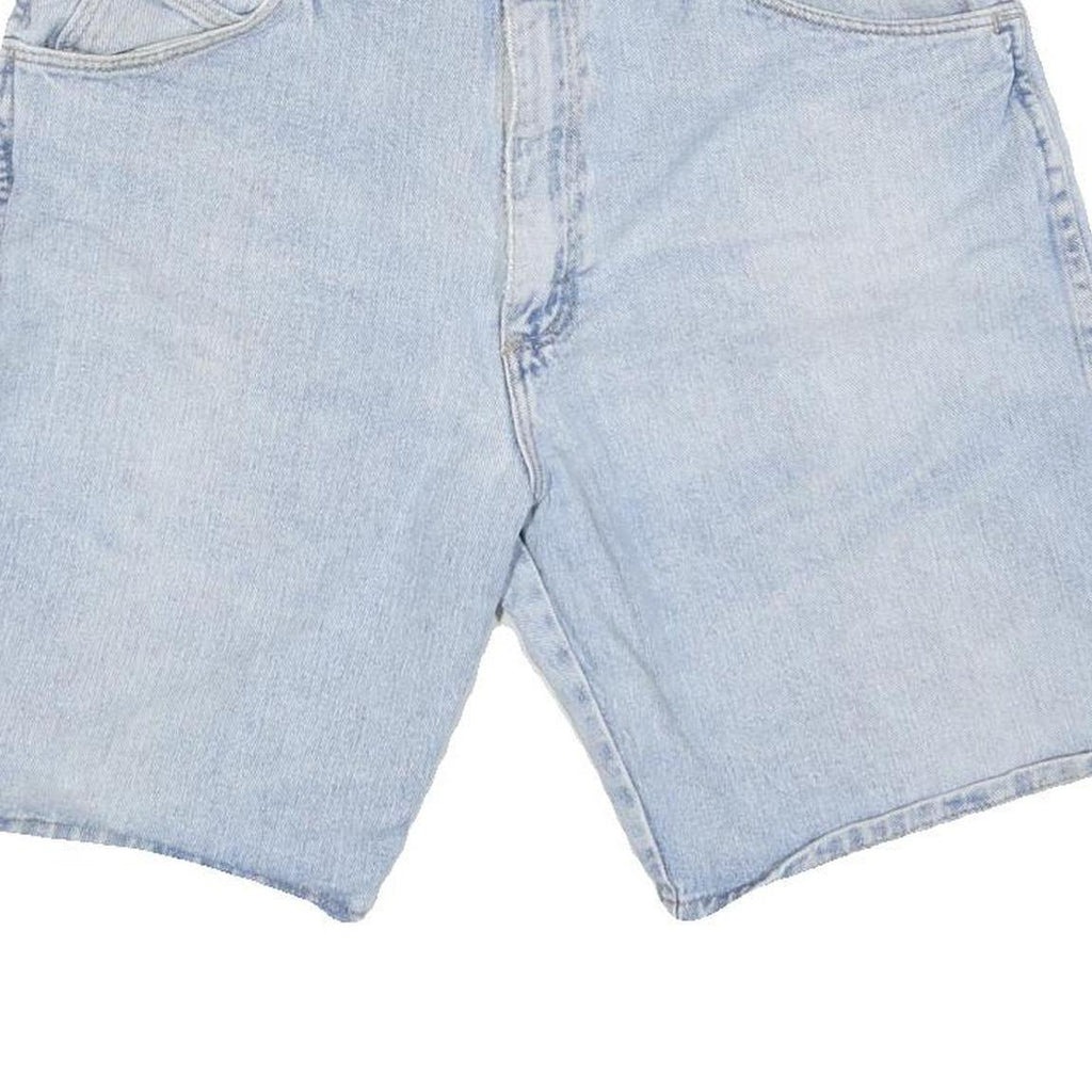 WRANGLER Mens Denim Blue Casual Shorts L W34 Comfortable Cotton Blend