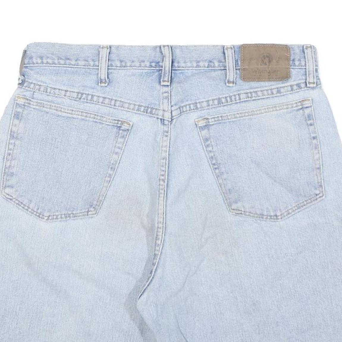 WRANGLER Mens Denim Blue Casual Shorts L W34 Comfortable Cotton Blend