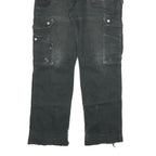 CARHARTT Mens Black Regular Fit Cargo Trousers W30 L30 Workwear Durable Cotton
