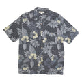 JOE MARLIN Mens Black Grey & Yellow Hawaiian Shirt XL Rayon Summer Casual