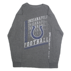 MAJESTIC Mens Grey Indianapolis Colts Football Long Sleeve Crew Neck T-Shirt M