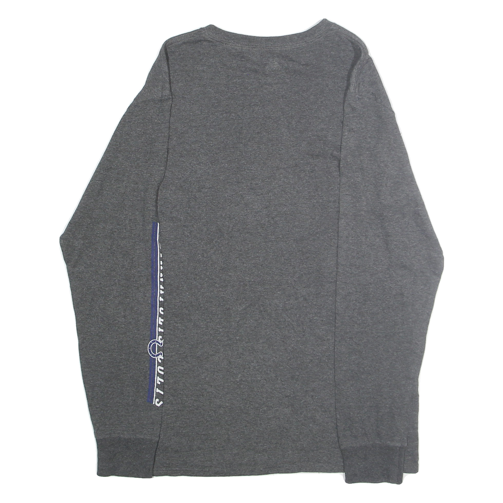 MAJESTIC Mens Grey Indianapolis Colts Football Long Sleeve Crew Neck T-Shirt M