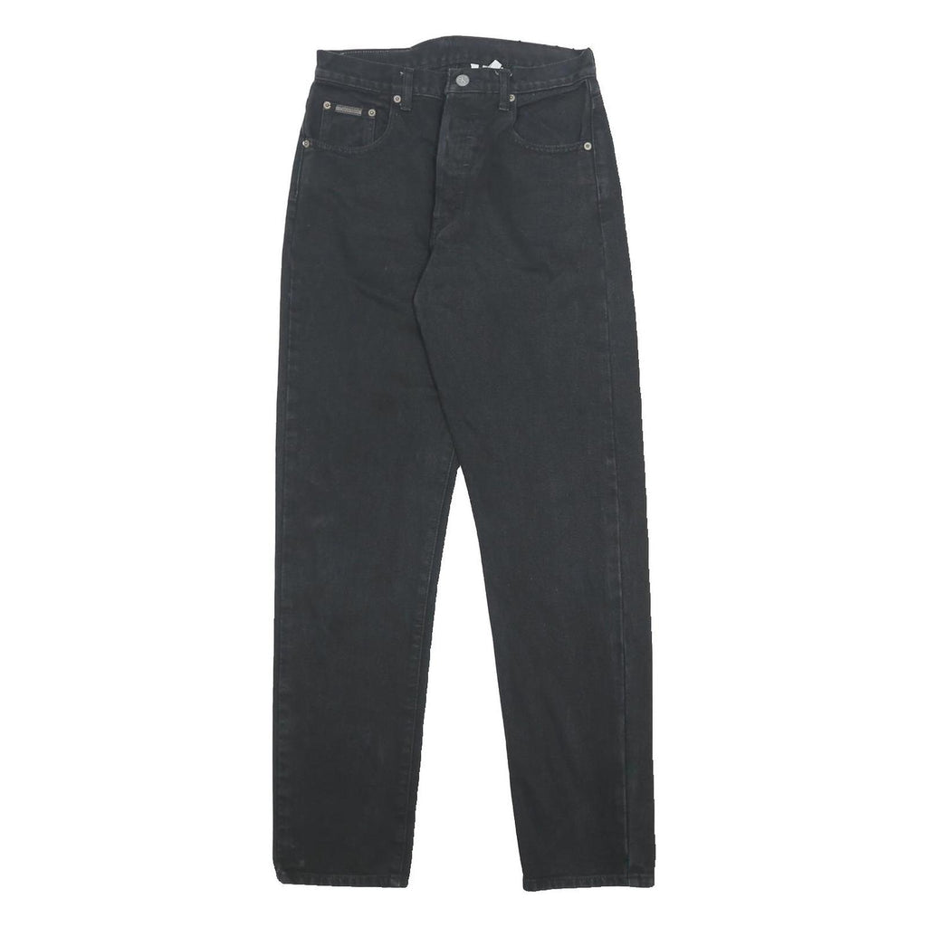 CALVIN KLEIN JEANS Womens Black Slim Skinny Denim W28 L31 Button Closure