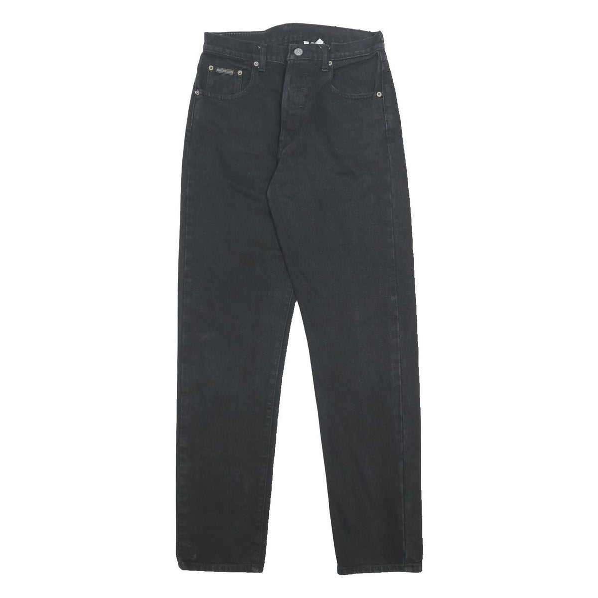CALVIN KLEIN JEANS Womens Black Slim Skinny Denim W28 L31 Button Closure