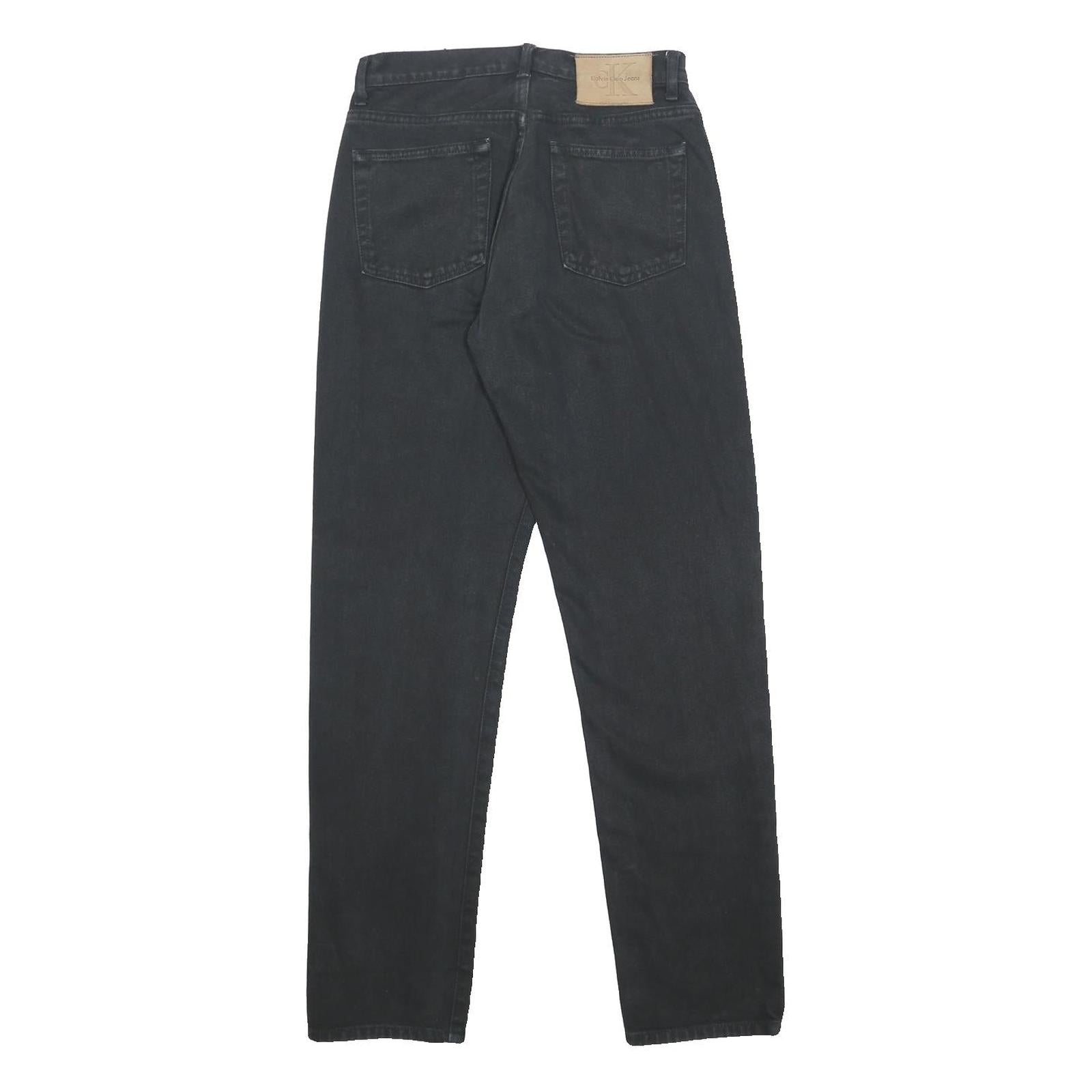 CALVIN KLEIN JEANS Womens Black Slim Skinny Denim W28 L31 Button Closure