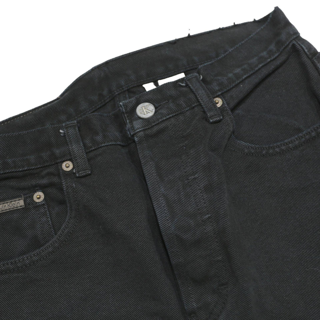 CALVIN KLEIN JEANS Womens Black Slim Skinny Denim W28 L31 Button Closure