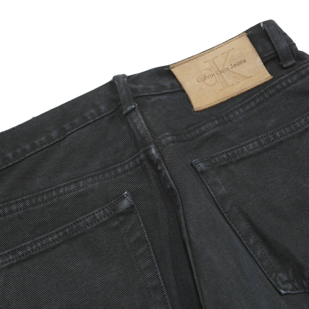 CALVIN KLEIN JEANS Womens Black Slim Skinny Denim W28 L31 Button Closure