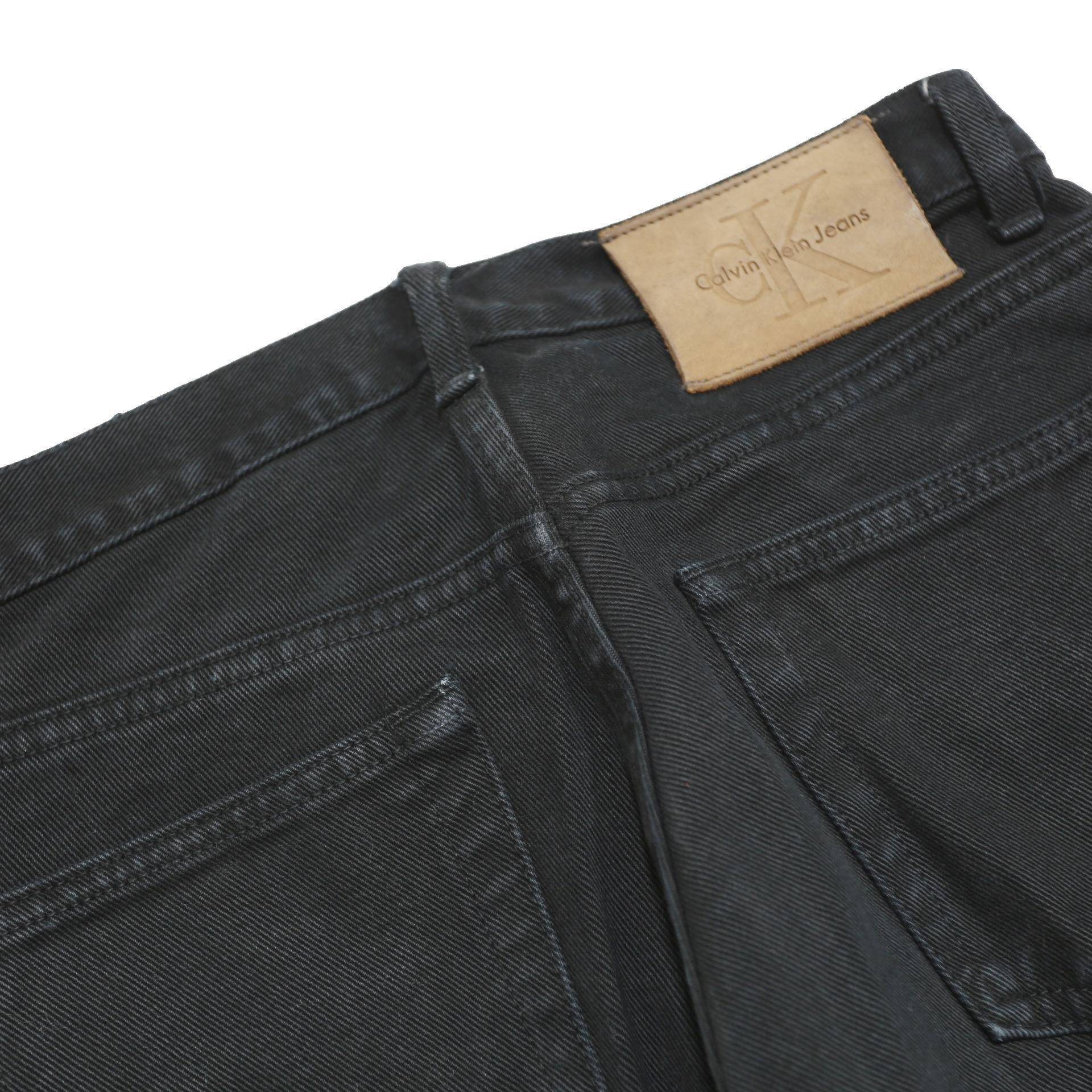 CALVIN KLEIN JEANS Womens Black Slim Skinny Denim W28 L31 Button Closure