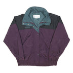 COLUMBIA Mens Purple & Black Zip Nylon Jacket L Outdoor Classic
