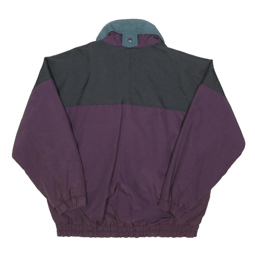 COLUMBIA Mens Purple & Black Zip Nylon Jacket L Outdoor Classic