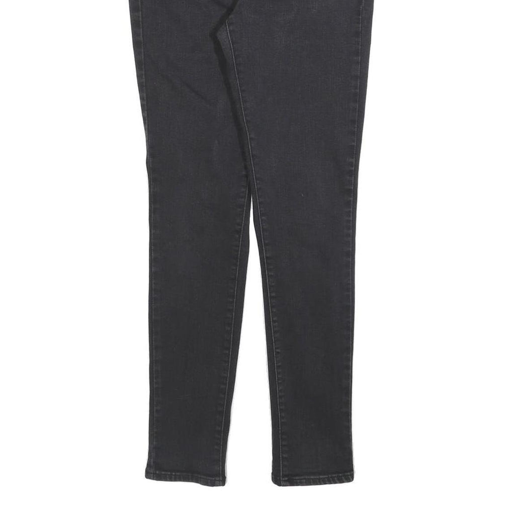 LEVI'S 711 Womens Jeans Black Slim Skinny Denim Medium W27 L28 Zip Closure