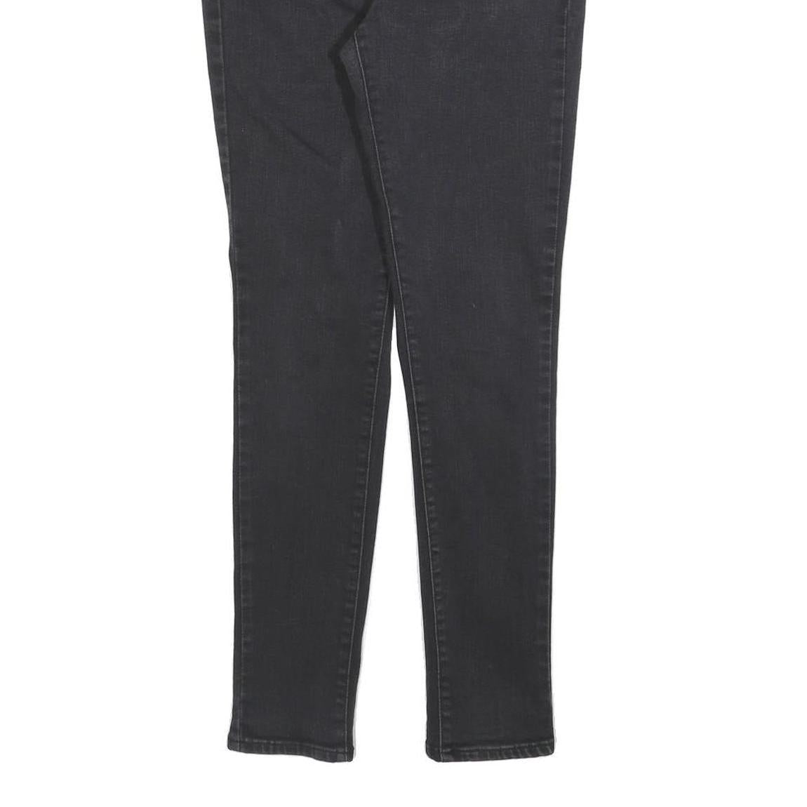 LEVI'S 711 Womens Jeans Black Slim Skinny Denim Medium W27 L28 Zip Closure