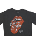 THE ROLLING STONES Womens Black Tour Of America 78 Graphic T-Shirt XL Short