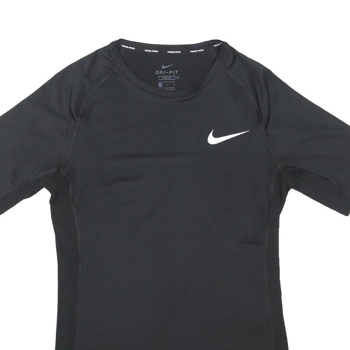 NIKE Mens Black Performance T-Shirt M Short Sleeve Crew Neck Activewear Gym