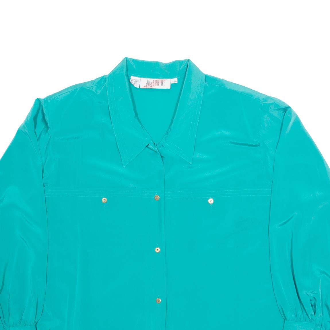 JOSEPHINE Womens Shirt Blue Collared Long Sleeve 90s 3XL