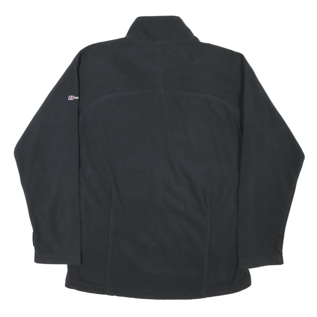 BERGHAUS Mens Black Outdoor Jacket M Polyester Blend Plain Zip Up Comfortable