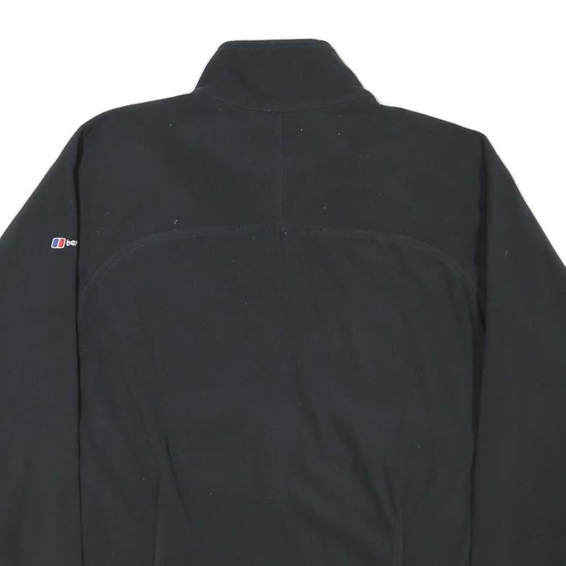 BERGHAUS Mens Black Outdoor Jacket M Polyester Blend Plain Zip Up Comfortable