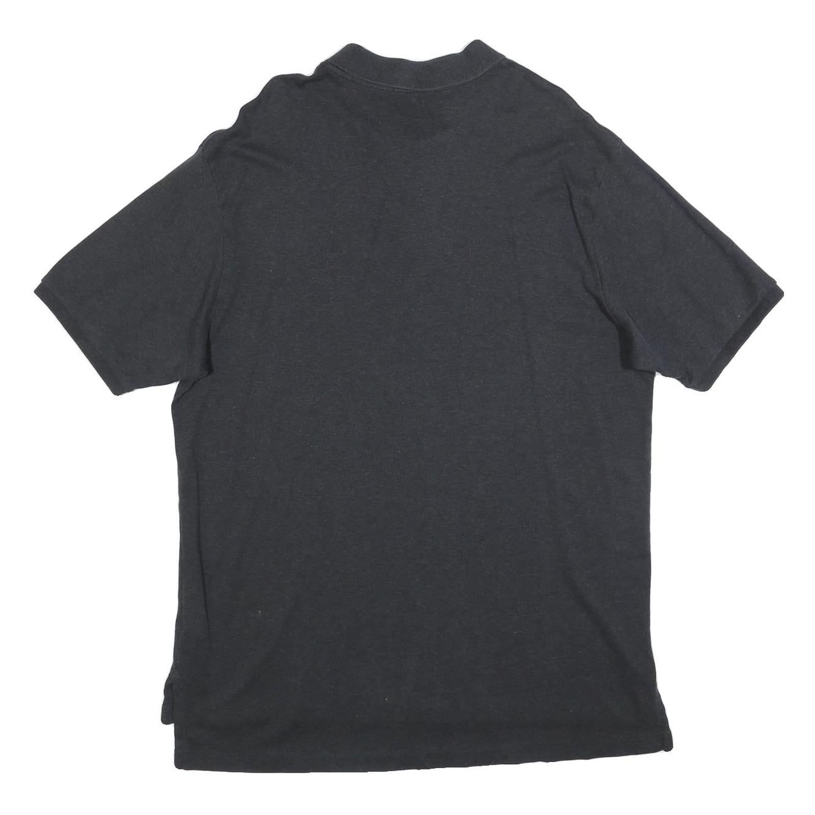 POLO RALPH LAUREN Mens Black Cotton Blend Short Sleeve Plain XL Polo Shirt