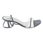 PETER KAISER Womens Strappy Black & White Leather Sandals UK 4.5 Elegant Summer