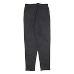 Womens Regular Fit Black Cotton Blend Zip Trousers W30 L32 Classic Straight Leg