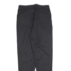 Womens Regular Fit Black Cotton Blend Zip Trousers W30 L32 Classic Straight Leg