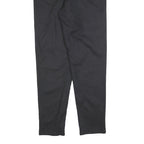 Womens Regular Fit Black Cotton Blend Zip Trousers W30 L32 Classic Straight Leg