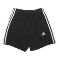 ADIDAS Womens Black Casual Shorts S W24 Cotton Blend Logo Drawstring