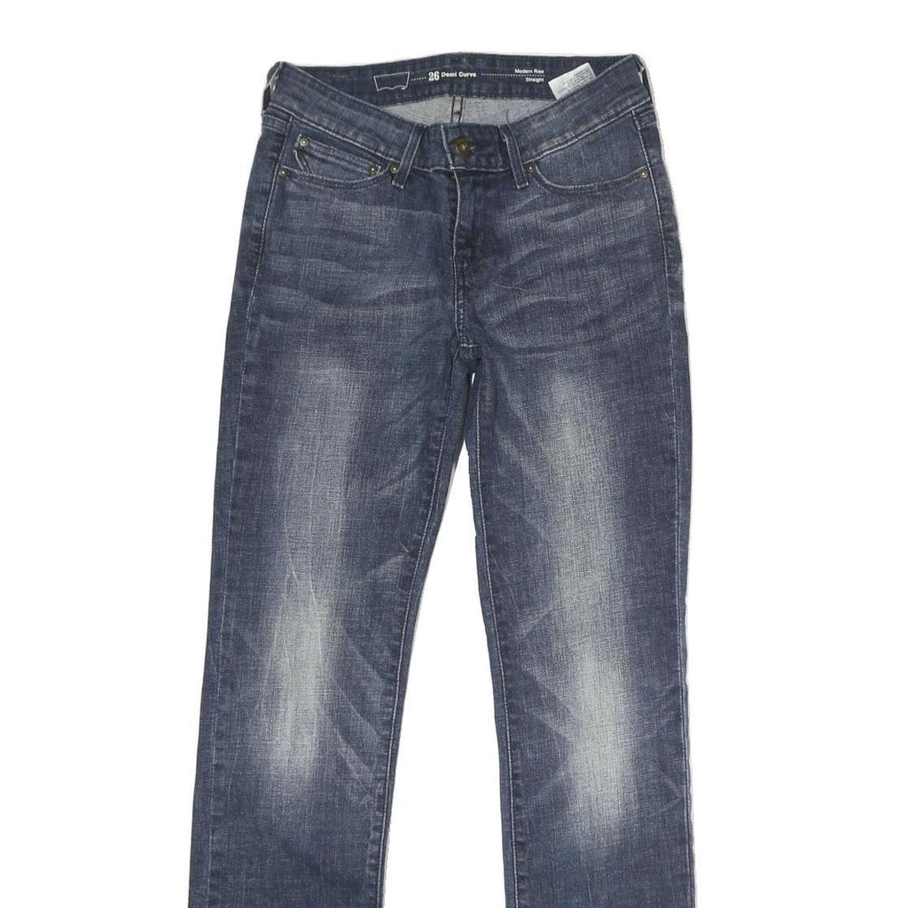 LEVI'S Womens Slim Blue Denim Medium Slim Jeans W26 L30 Classic Zip Cotton