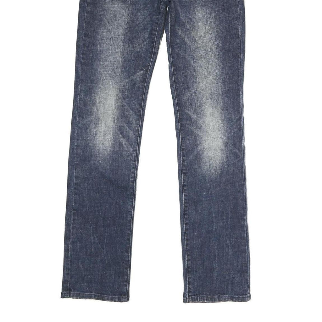 LEVI'S Womens Slim Blue Denim Medium Slim Jeans W26 L30 Classic Zip Cotton