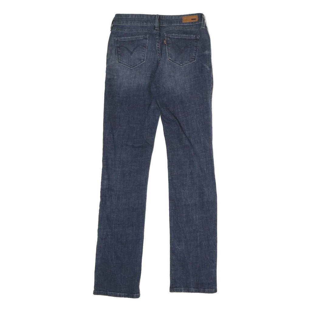 LEVI'S Womens Slim Blue Denim Medium Slim Jeans W26 L30 Classic Zip Cotton