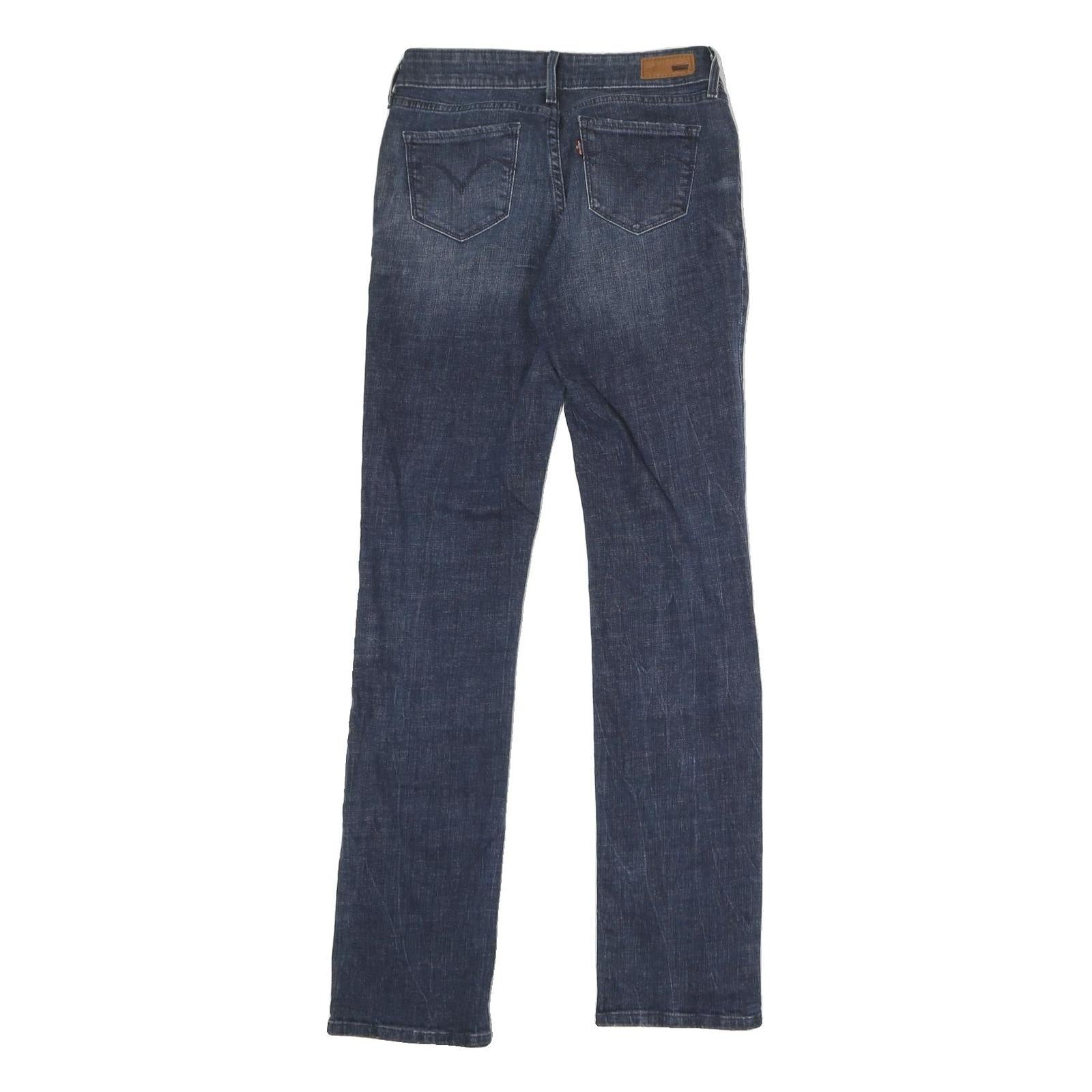 LEVI'S Womens Slim Blue Denim Medium Slim Jeans W26 L30 Classic Zip Cotton