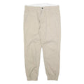 LEVI'S Mens Cotton Blend Beige Slim Tapered Trousers W34 L26 Elasticated Hem