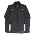 ADIDAS Womens Black Polyester Blend Zip Jacket XS Plain Lightweight Sportswear