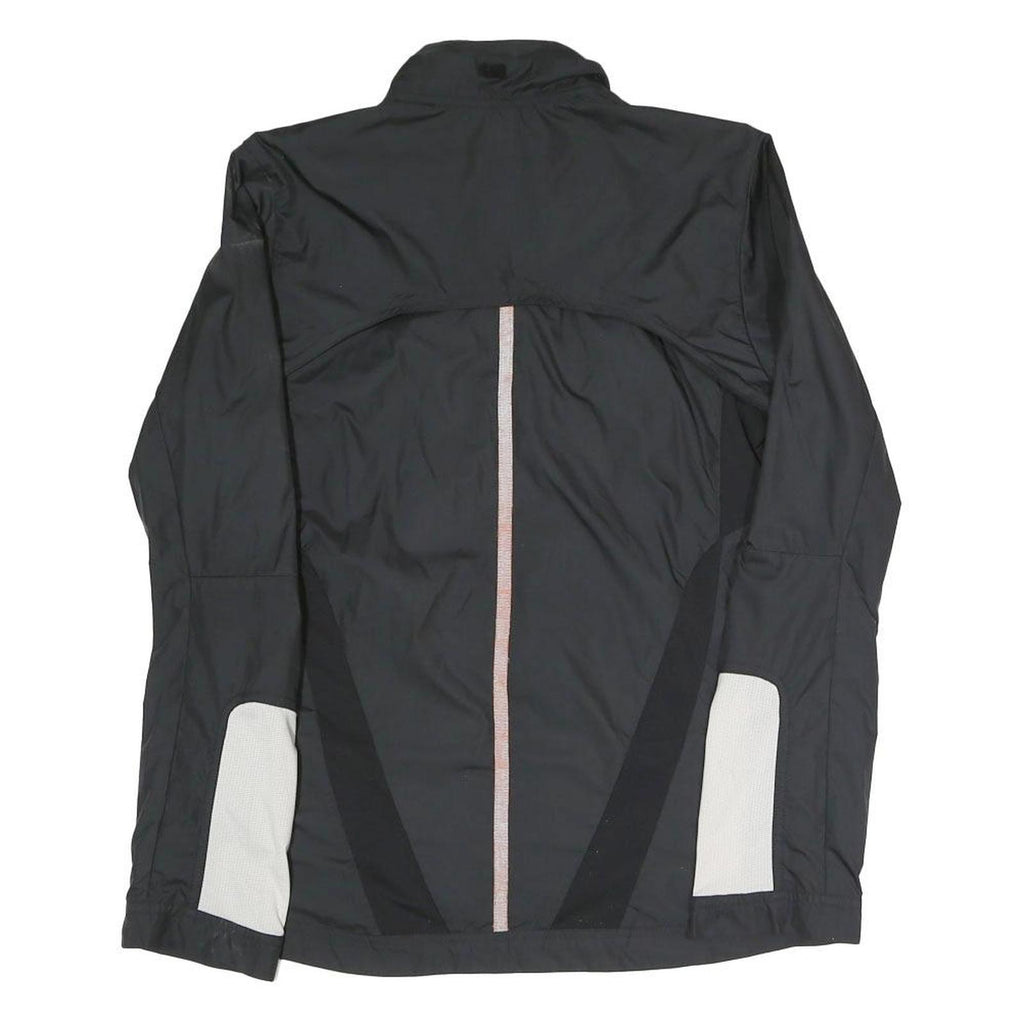 ADIDAS Womens Black Polyester Blend Zip Jacket XS Plain Lightweight Sportswear