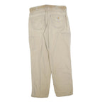 CARHARTT Mens Jeans Beige Relaxed Straight Denim W34 L30 Workwear Utility Zip