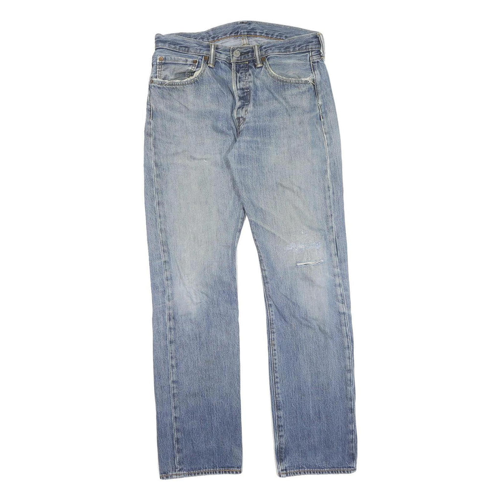 LEVI'S Mens Jeans Blue Regular Straight Denim Light W32 L32 Classic Cotton Zip
